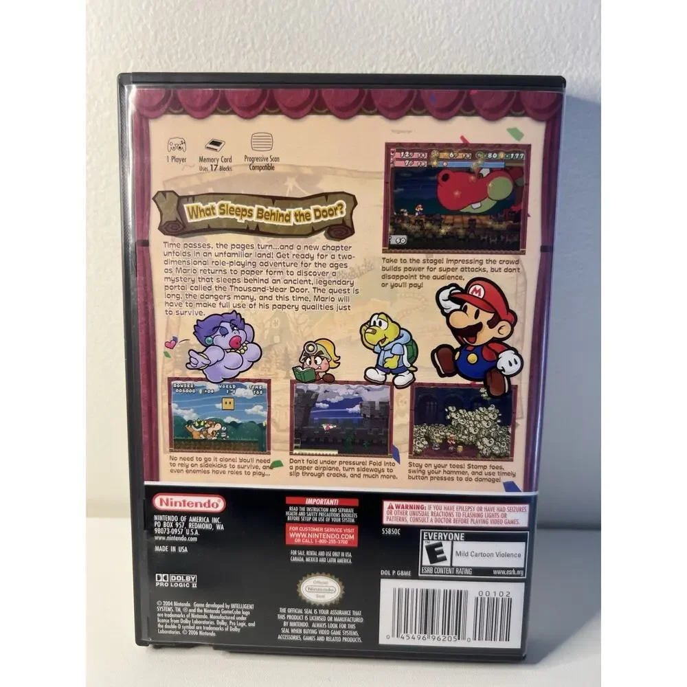 Paper Mario: The Thousand Year Door (Players Choice GameCube) CASE ONLY NO GAME!